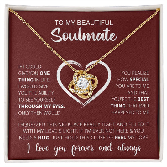 My Beautiful Soulmate| Through My Eye - Love Knot Necklace