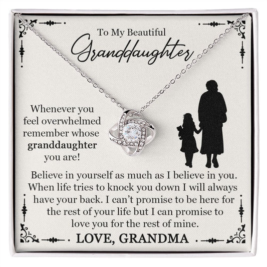 My Beautiful Granddaughter | Love Knot Necklace
