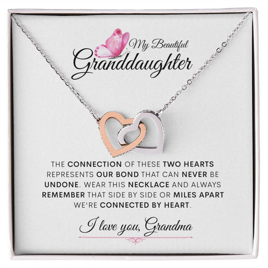 My Beautiful Granddaughter | Interlocking Hearts necklace