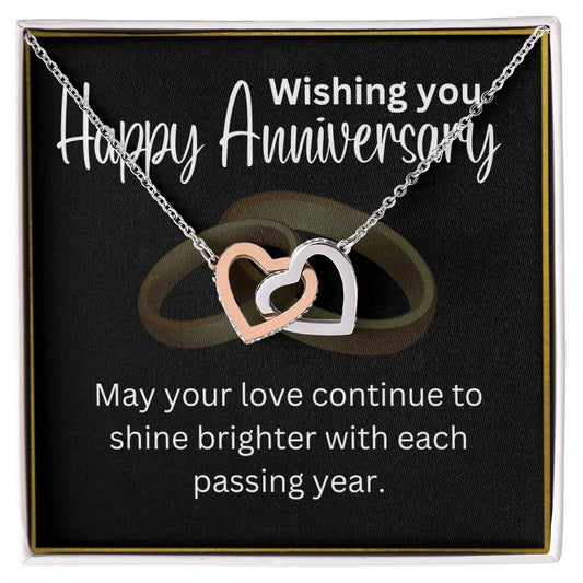 Shining Love Anniversary Necklace - A Gift to Celebrate the Love that Keeps Growing Stronger