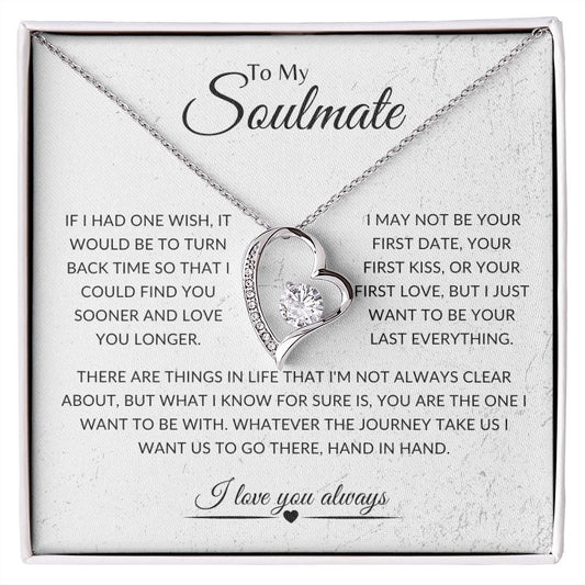 To My Soulmate| I Love You Always| Forever Love Necklace